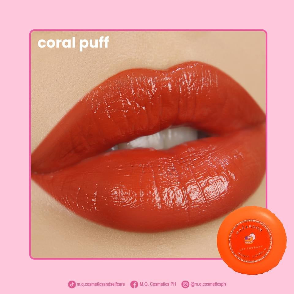 MQ COSMETICS LIP THERAPY •CORAL PUFF•