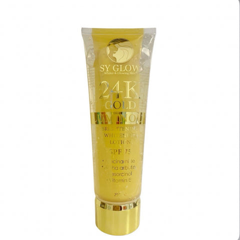 SY GLOW 24K GOLD LUMINOUS BRIGHTENING WHITENING LOTION SPF75 250ML