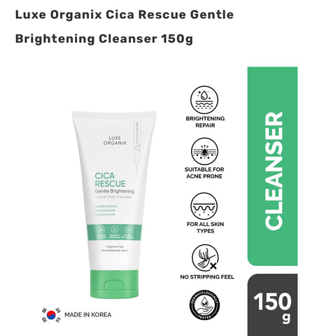 LUXE ORGANIX CICA RESCUE GENTLE BRIGHTENING CLEANSER 150G