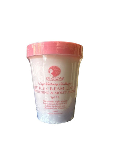 SY GLOW 10X ICE CREAM LOTION WHITENING & MOISTURISING SPF75 250ML