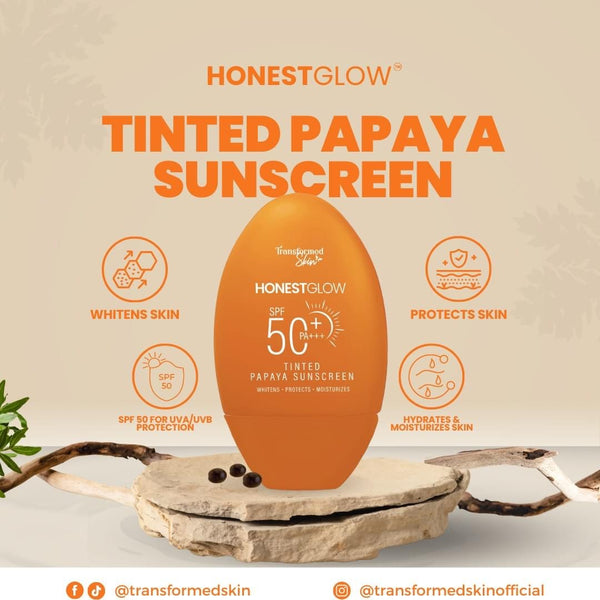 HONEST GLOW TINTED PAPAYA SUNSCREEN SPF50 PA+++