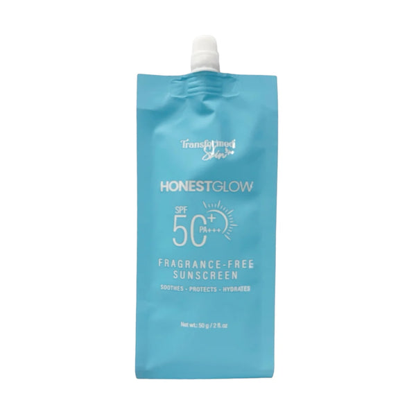 TRANSFORMED SKIN HONEST GLOW SPF50 PA+++ FRAGRANCE-FREE SUNSCREEN 50g