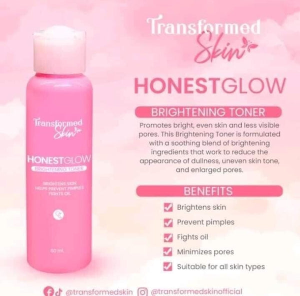 TRANSFORMED SKIN HONESTGLOW BRIGHTENING TONER 60ML