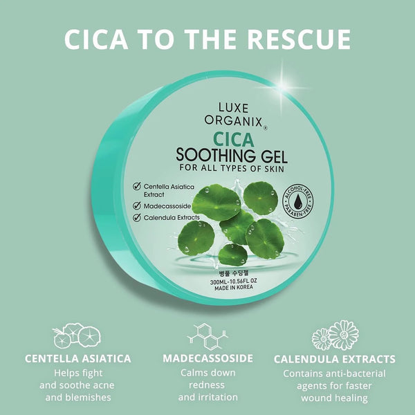 LUXE ORGANIX CICA SOOTHING GEL 300ML