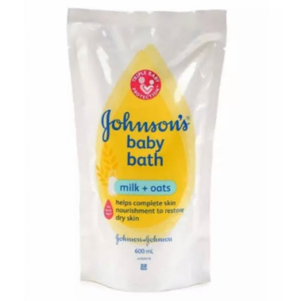 JOHNSON'S MILK+OATS BATH REFILL 600ML