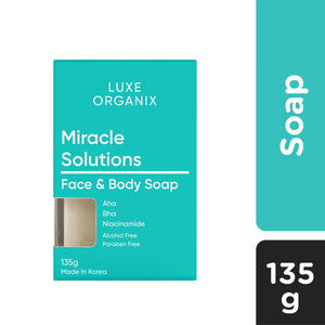 LUXE ORGANIX MIRACLE SOLUTIONS FACE & BODY SOAP 135G